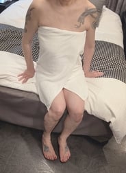 샤워가 끝났습니다.